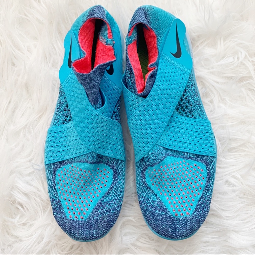 Nike Free RN Motion Flyknit 2017 Aqua & Teal Sz 8